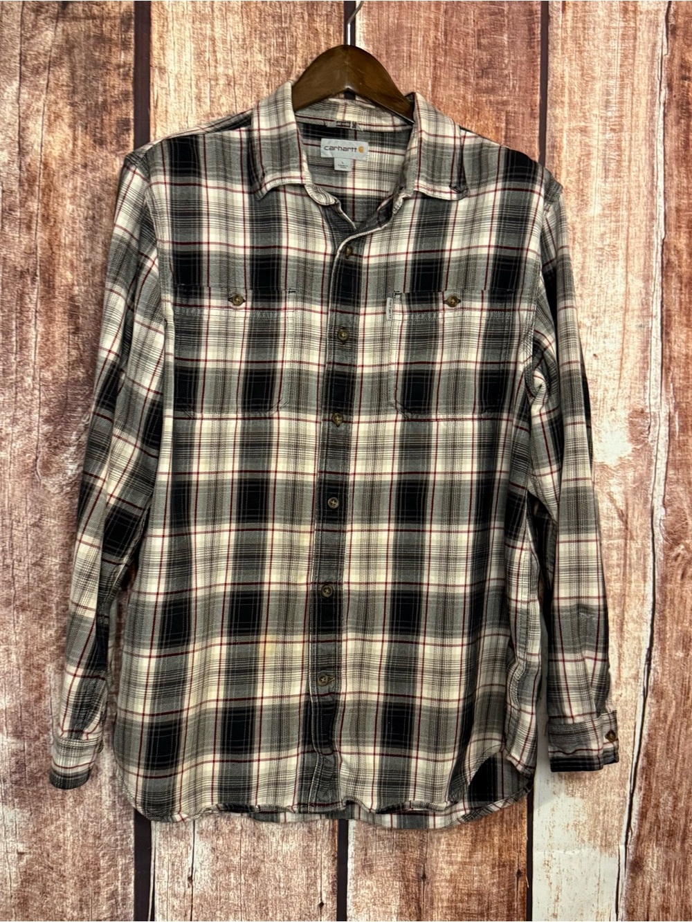 Carhartt large Plaid Button-Down Shirt